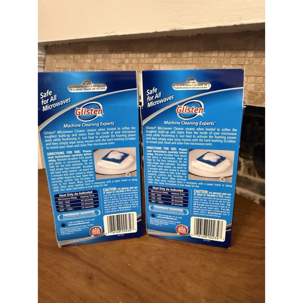 Glisten Microwave Cleaner w/ Foaming Power Lemon, Discontinued HTF, 2 Boxes - Picture 3 of 5